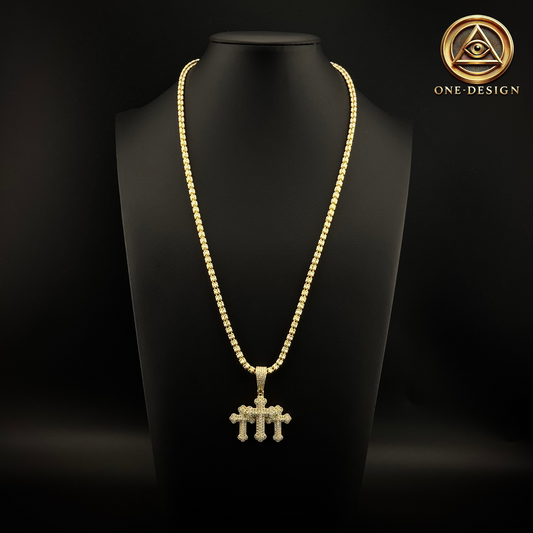 Triple cross + fancy 2 tones 22”