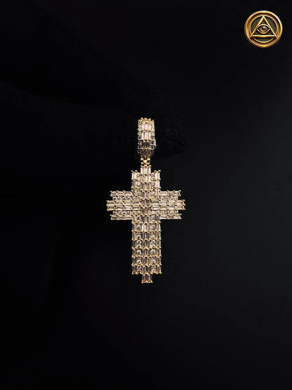 BAGUETTE CROSS PENDANT — Cruz Baguette Plata 925