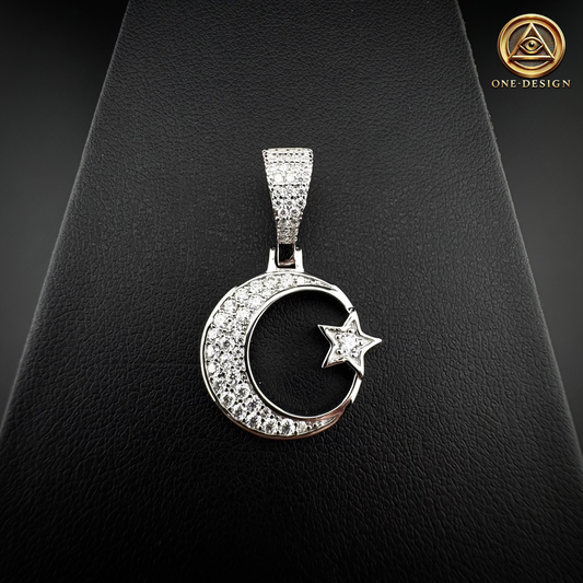 Moissanite star moon