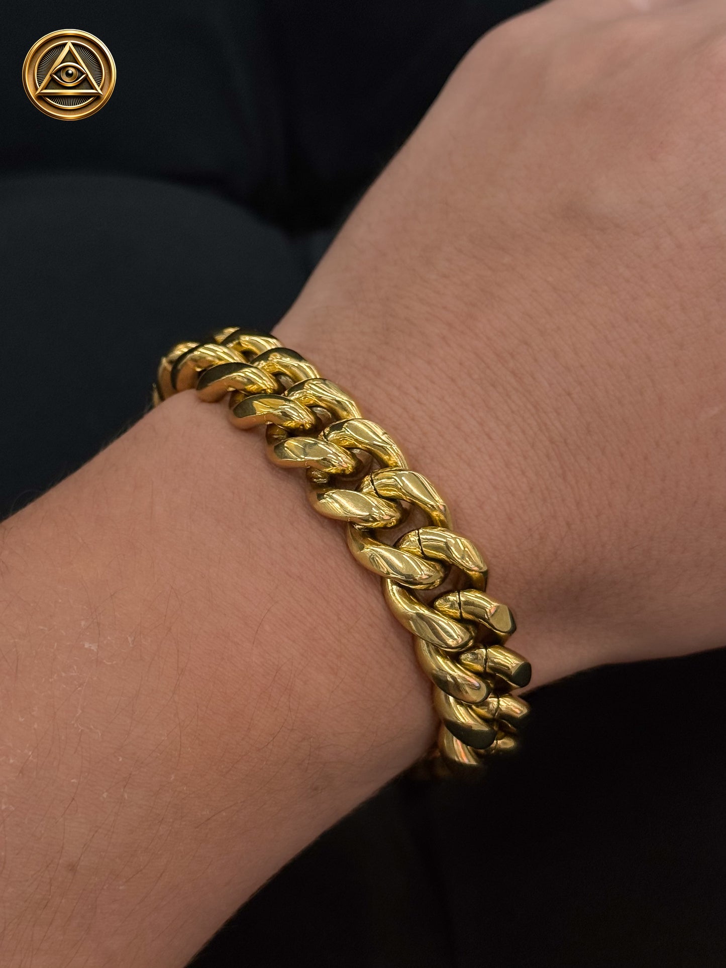 CUBAN BRACELET BOLD 14MM — Pulsera Cubana Acero