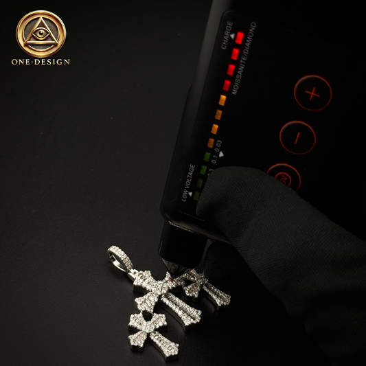 Moissanite Triple cross