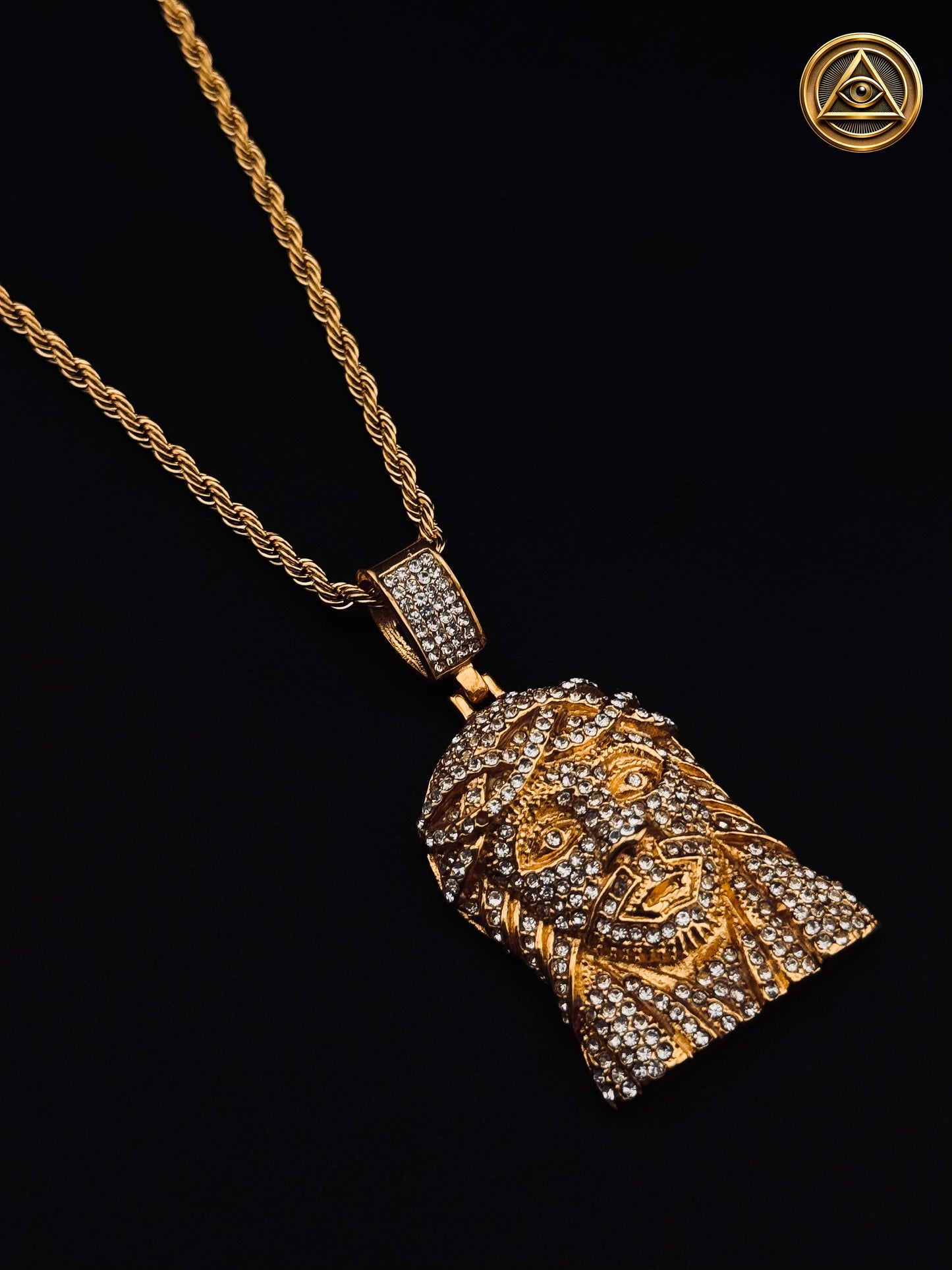 CRISTO SET — Dije Cristo Iced Acero