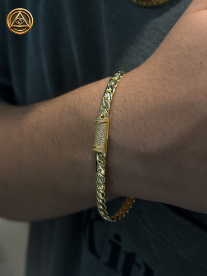 SET CUBAN CERTIFIED 5.8MM — Cadena y Pulsera Acero