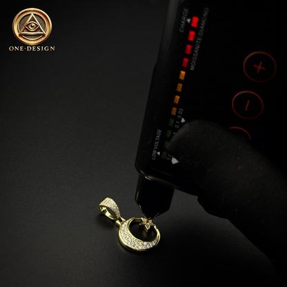 Moissanite star moon