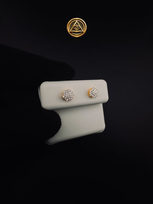 VVSD BLOOM STUDS — Aretes Flor Iced 5.5mm