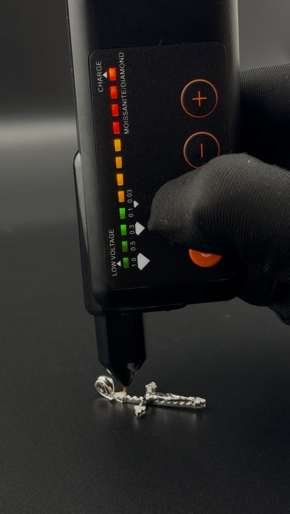 Moissanite cross Christ