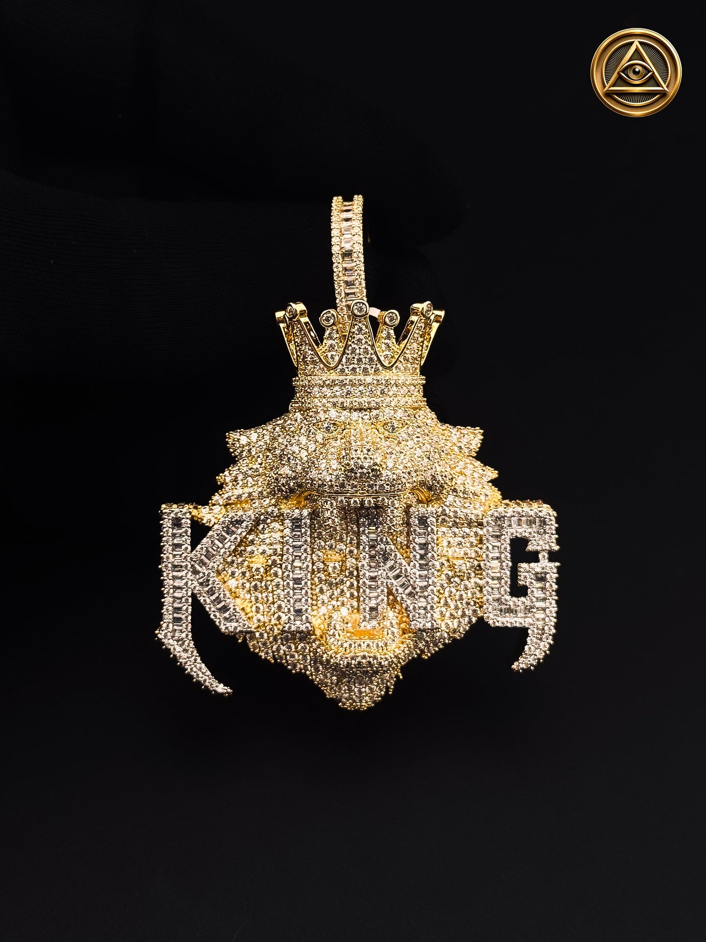 KING LION PENDANT — Dije León King Iced