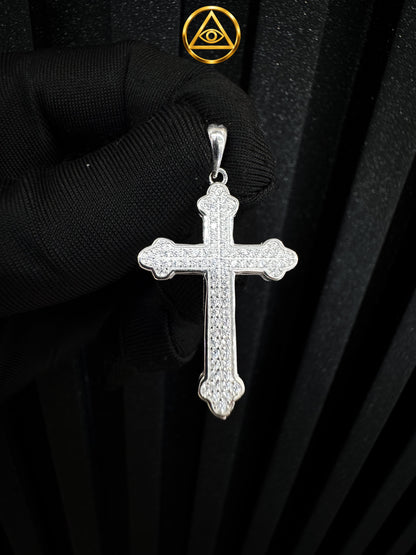 BUDDED CROSS PENDANT — Dije Cruz Puntas Trilobuladas Plata 925
