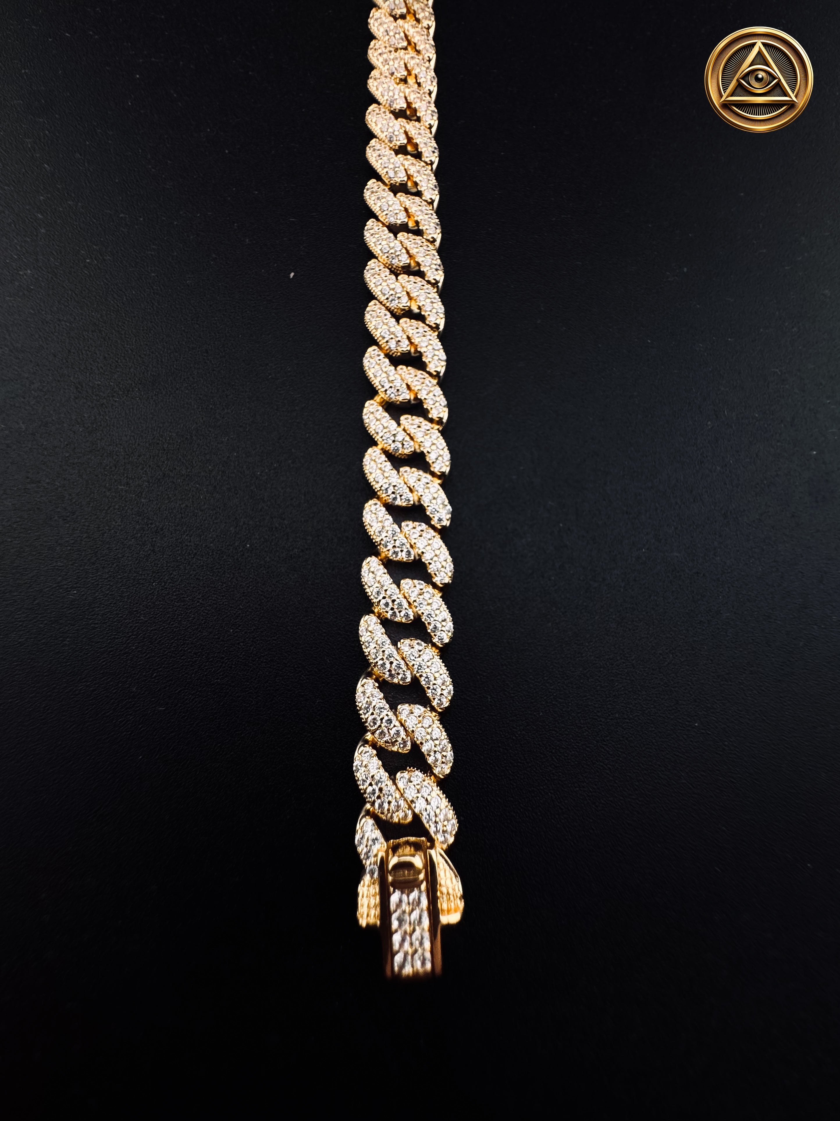 SHINY CUBAN BRACELET — Pulsera Cubana Iced 10MM