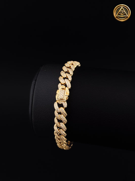 SHINY CUBAN BRACELET — Pulsera Cubana Iced 10MM