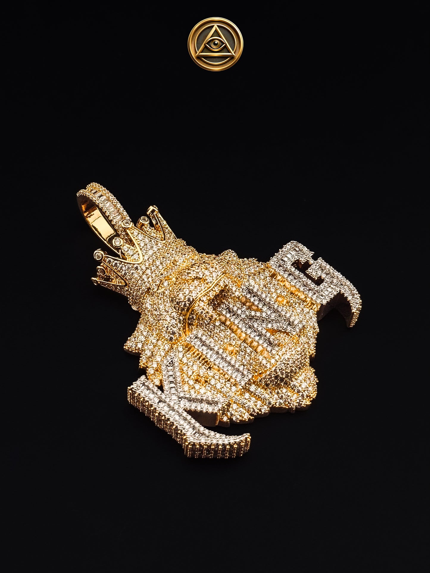 KING LION PENDANT — Dije León King Iced