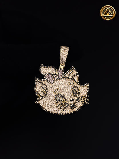 KITTY FACE PENDANT — Dije Gatita Moño Iced