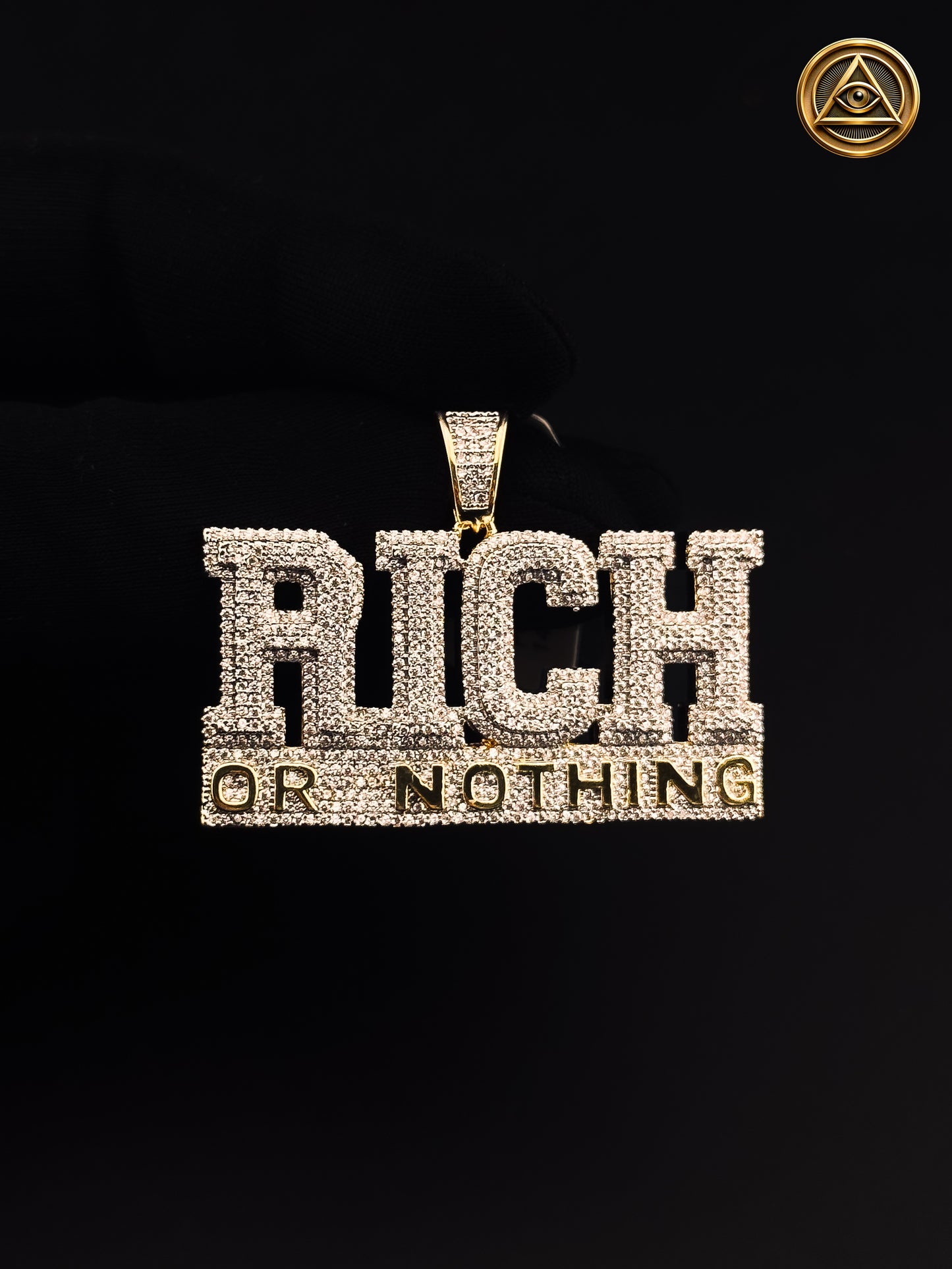 RICH OR NOTHING PENDANT — Dije Rich or Nothing Iced