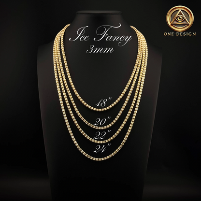 Ice fancy 3mm 2 tone