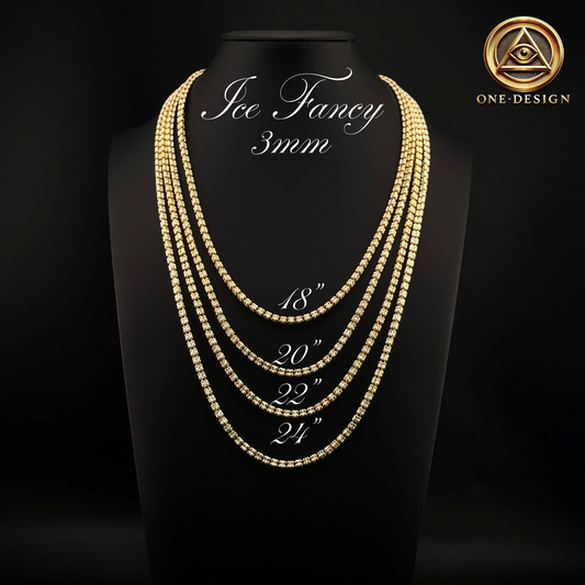 Ice fancy 3mm 2 tone